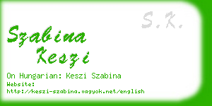 szabina keszi business card